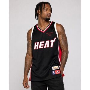 Majestic NBA Miami Heat Shaquille O'Neal Shaq 32 Jersey Black Mens XL Sublimated